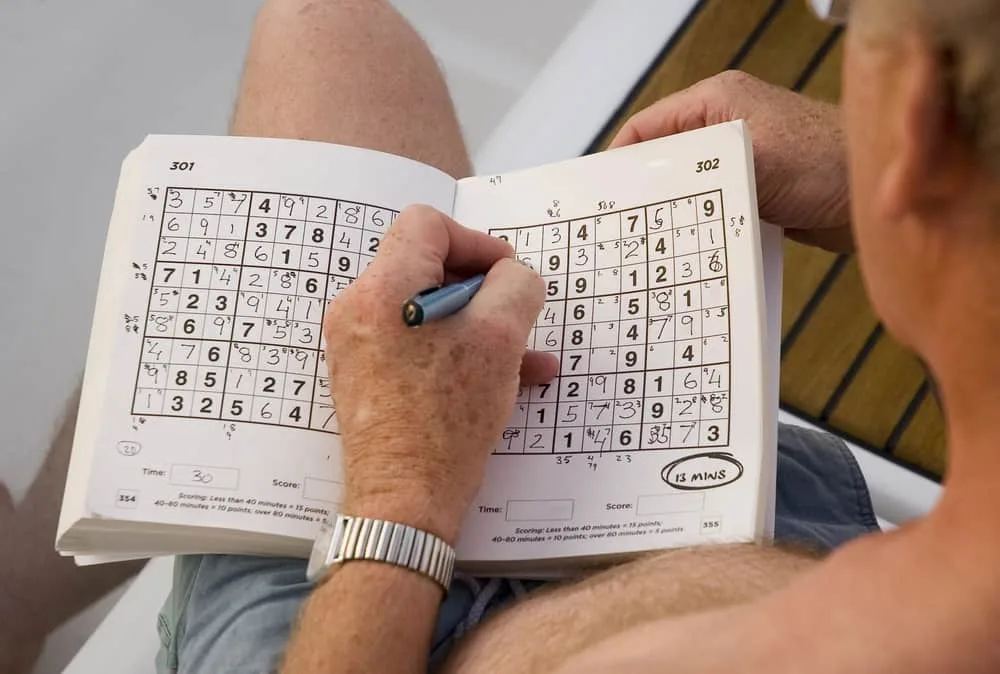 A game of Sudoku on a sailing holiday in the Mediterranean