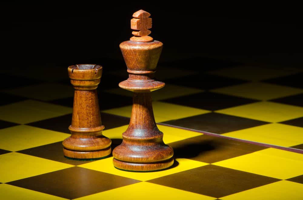 Chess concept with various pieces