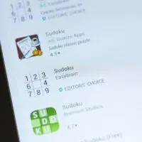 Sudoku icon in the list of mobile apps