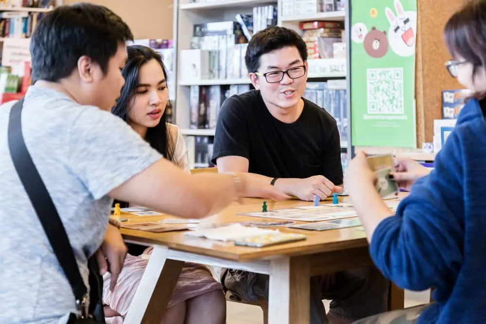 people enjoy boardgame jenga