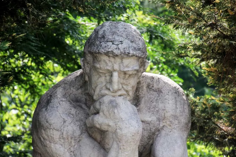 The thinking man sculpture