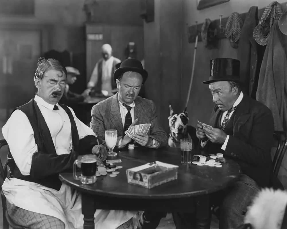 early 1900s playing poker
