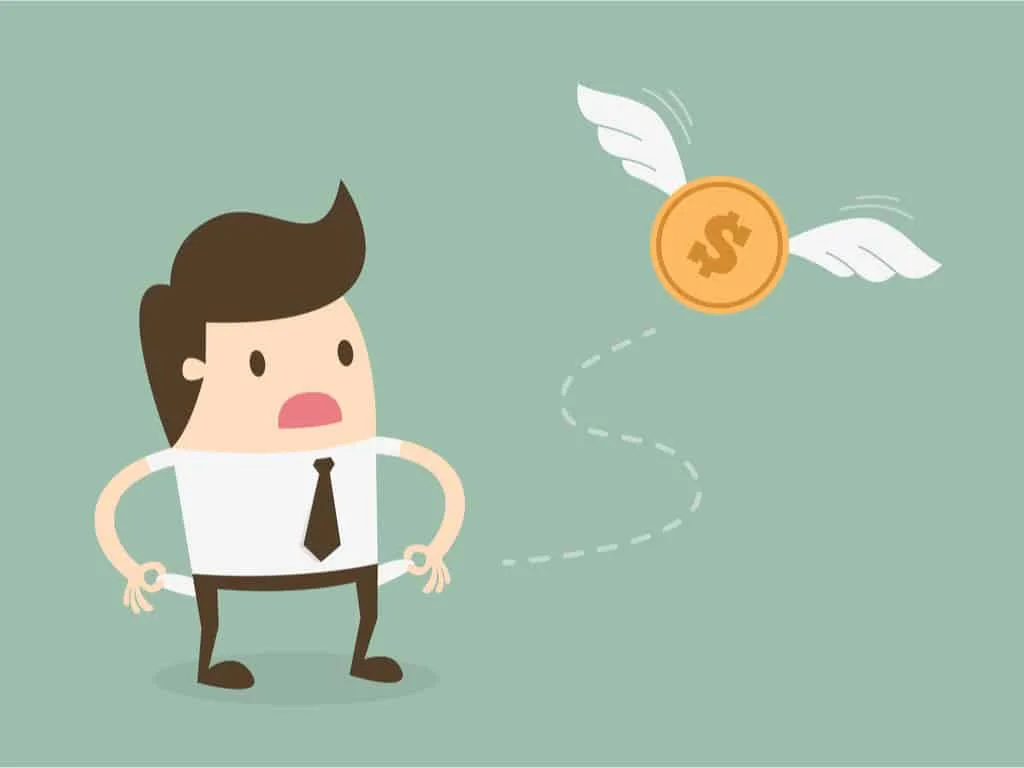 Businessman has no money, bankrupt
