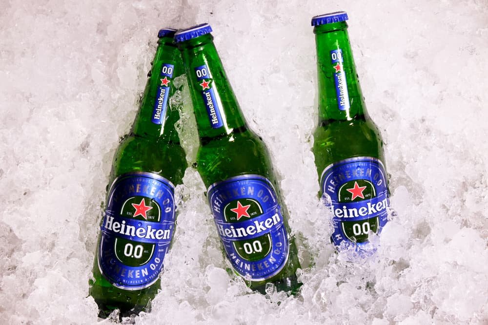 Non-alcoholic version of Heineken 0.0 beer