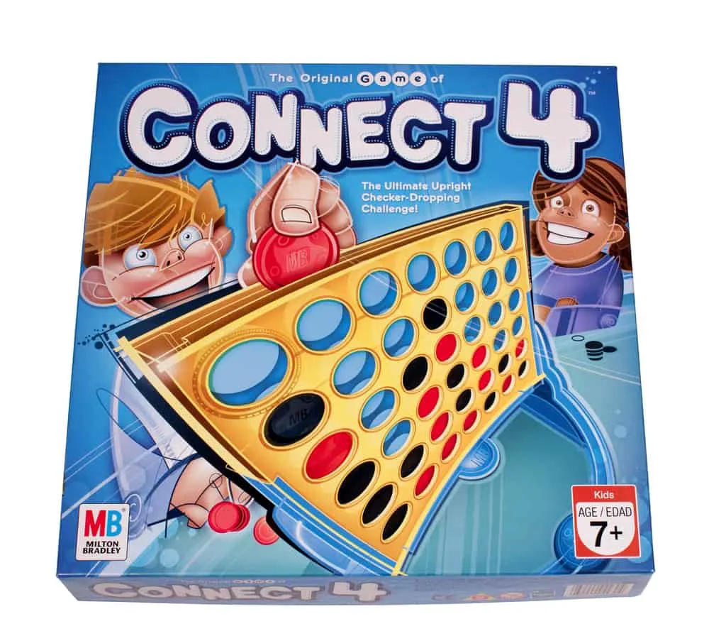 The game of Connect 4 by Milton Bradley