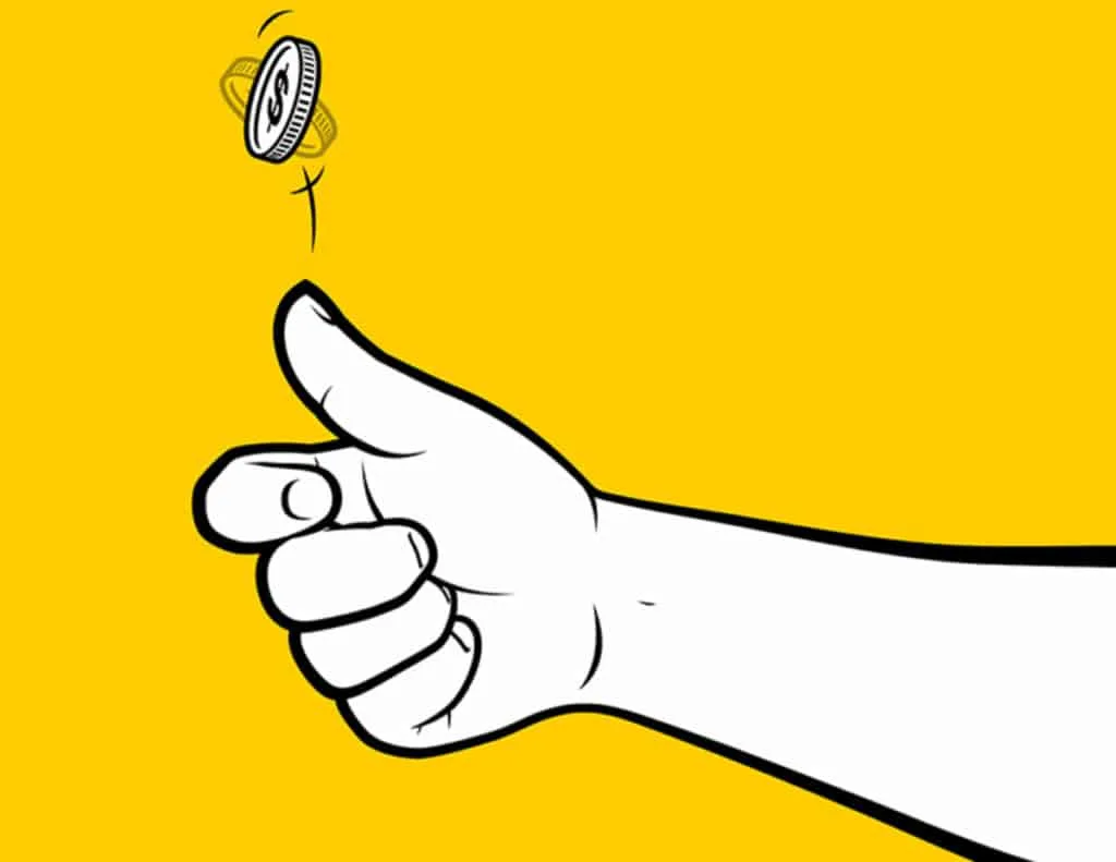 tossing coin