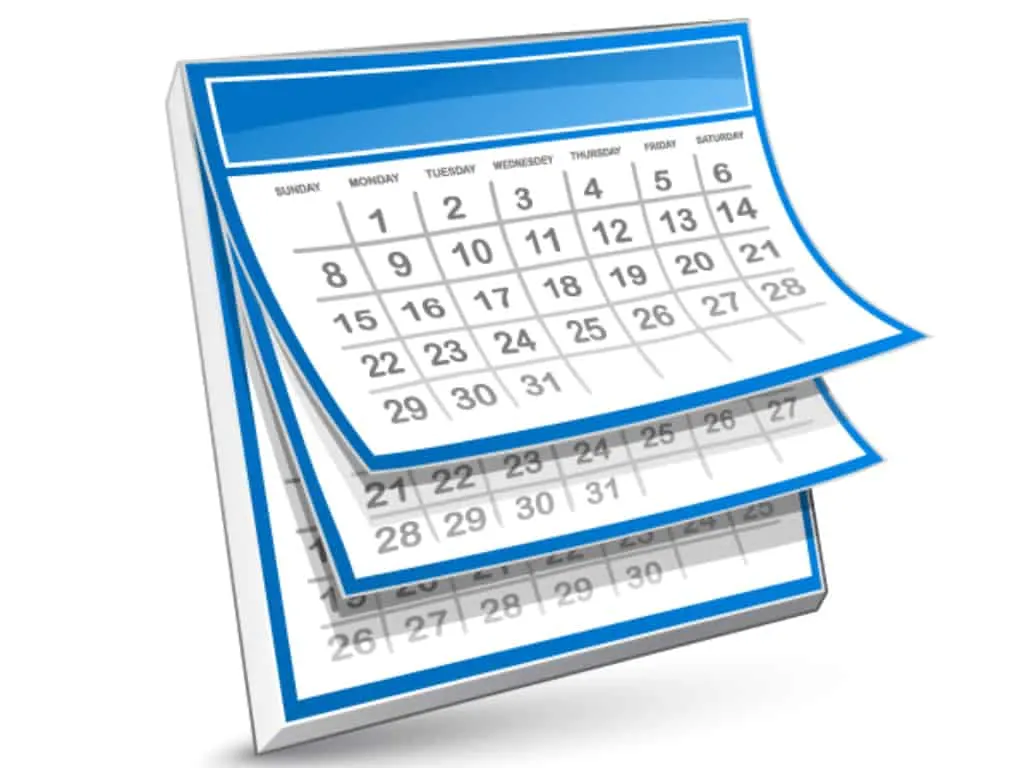 Calendar - days passing