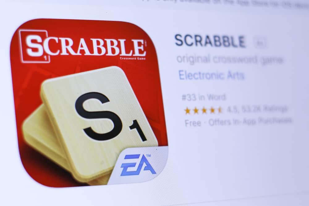 Scrabble app in the app store