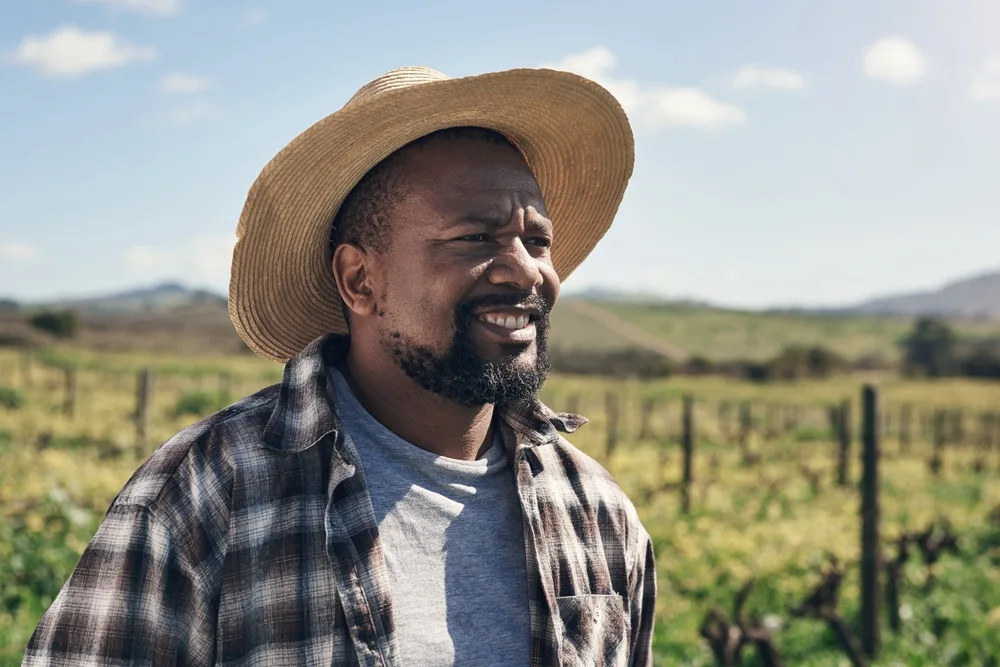 man working on a farm