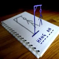 Hangman game coming out of notebook