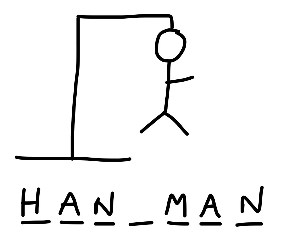 Illustration of hangman game
