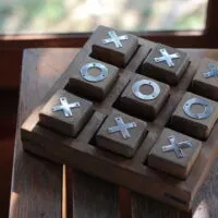 Tic Tac Toe game wood