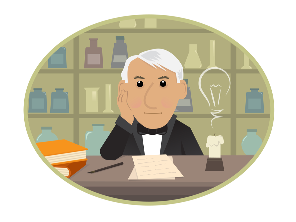 Cartoon Thomas Edison