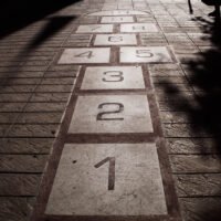 The court of the game hopscotch