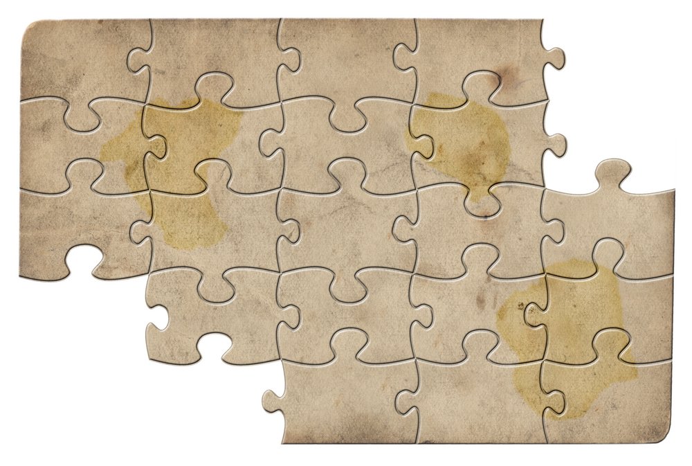 Vintage Looking Puzzle With Missing Pieces