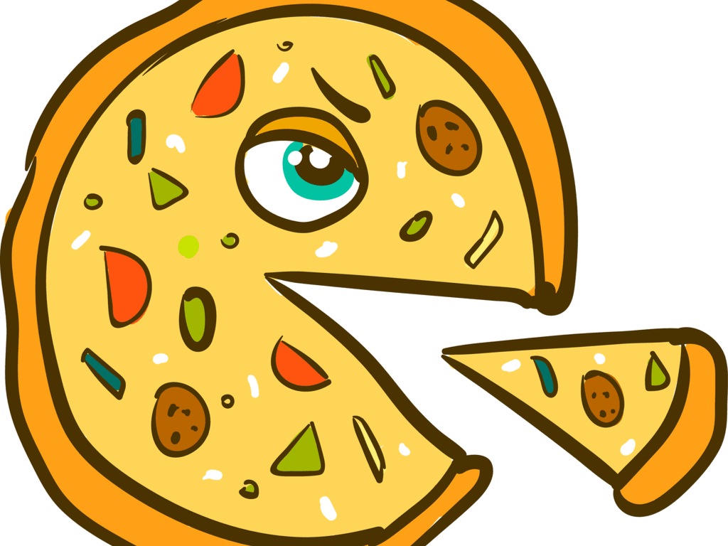 pizza shaped like Pac-man