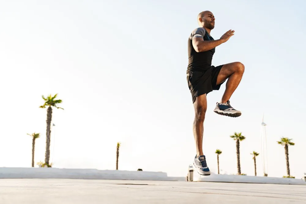sportsman jumping